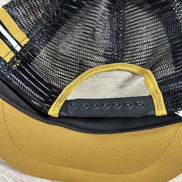 Vintage Georgia Tech Yellow Jackets Hat Snapback Trucker 3 Stripe Gold Black USA - Picture 5 of 9